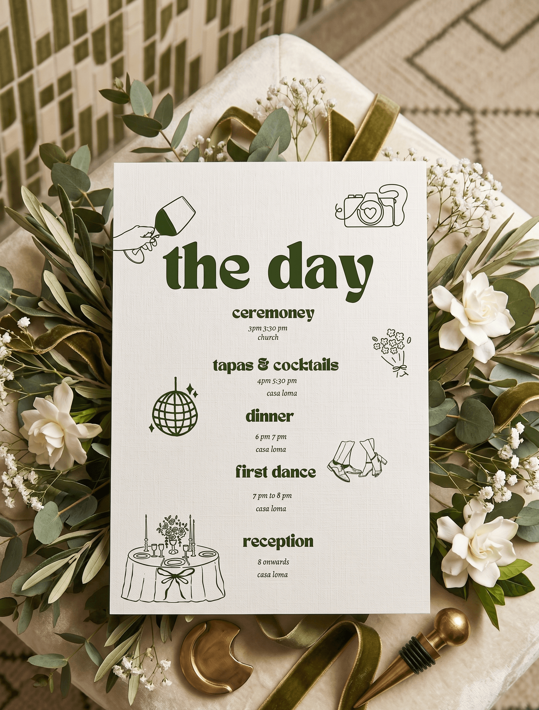 Whimsical Funky Wedding Invitation bundle preview 2