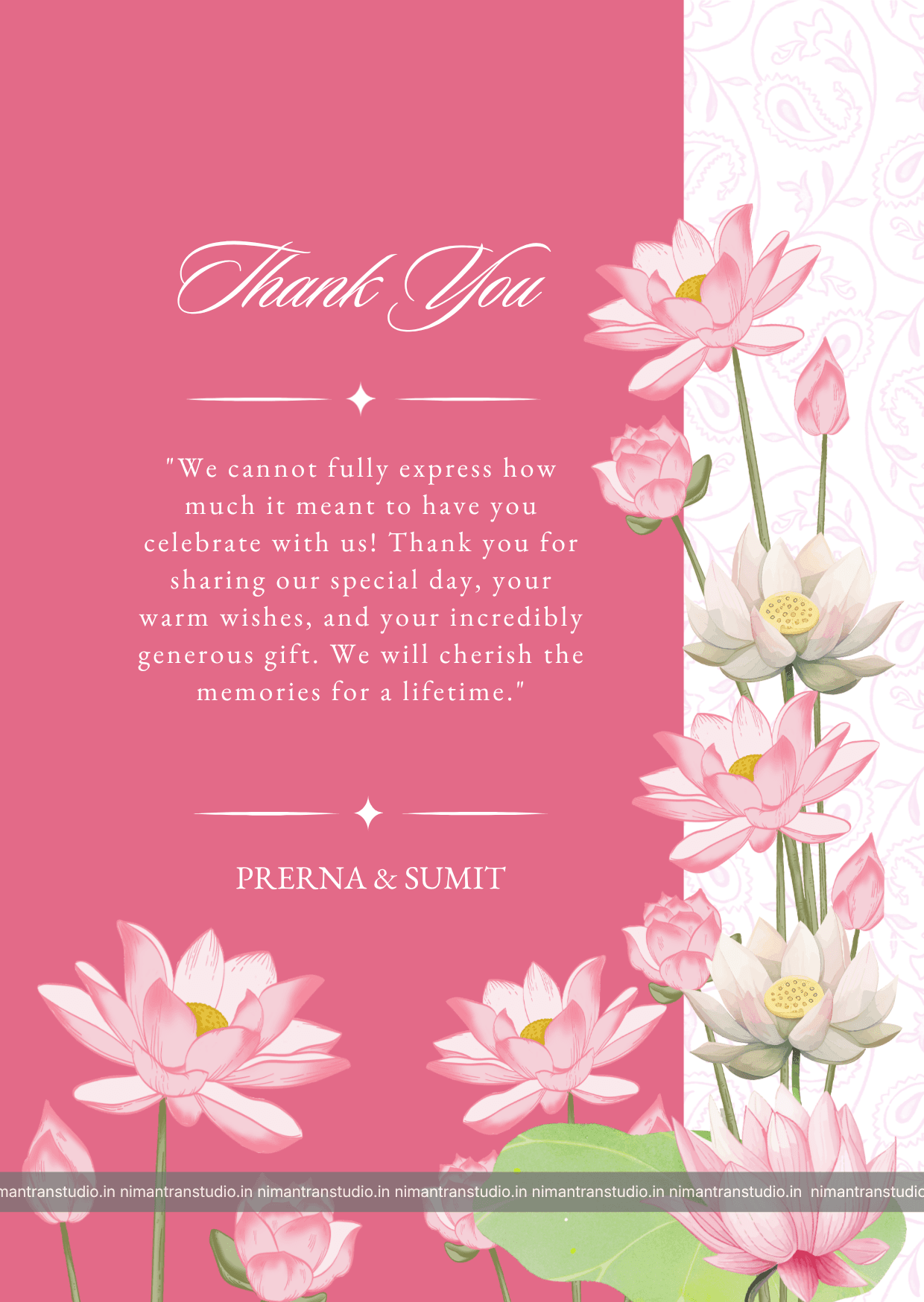 Elegant Lotus Reverie – Luxury Indian Wedding Invitation Suite preview 7